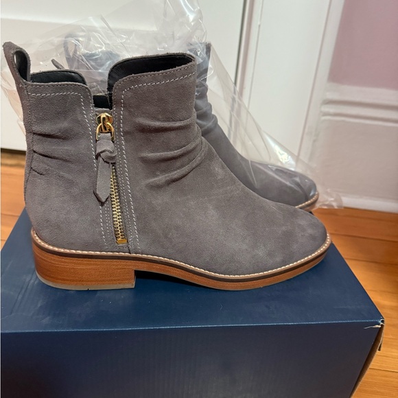 Cole Haan Shoes - Cole Haan Gray Suede Ankle Boots 7.5 NWB